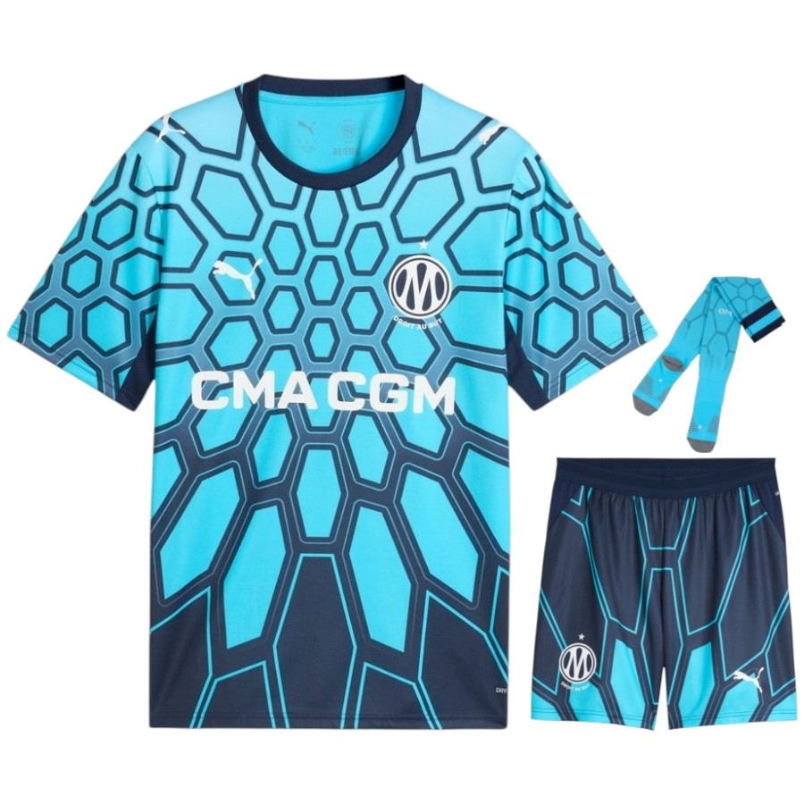 Maillot-OM-Marseille-Kit-Enfant-2026-2027-Gardien-Bleu-1