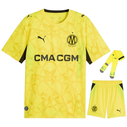 Maillot-OM-Marseille-Kit-Enfant-2026-2027-Gardien-Jaune-1