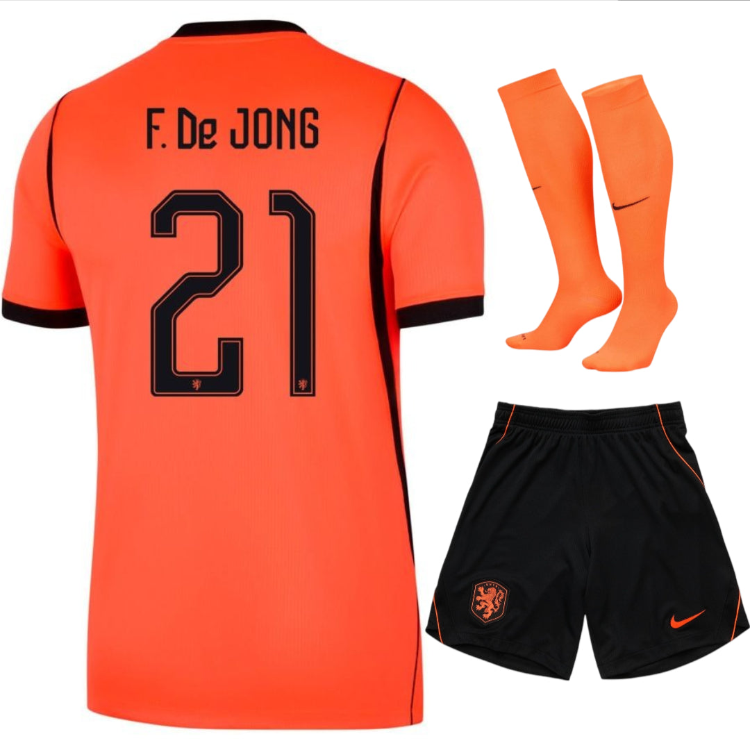 Maillot-Pays-Bas-Kit-Enfant-Domicile-2026-2027-De-Jong-2