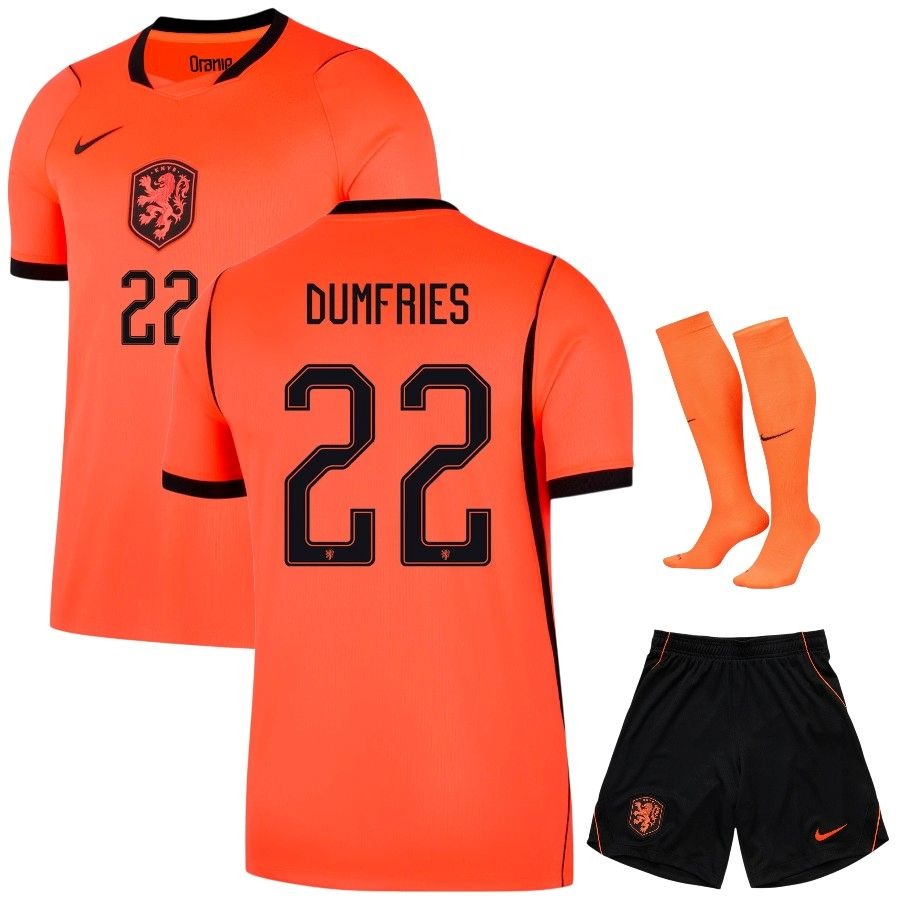 Maillot-Pays-Bas-Kit-Enfant-Domicile-2026-2027-Dumfries-1