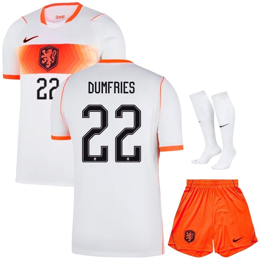 Maillot-Pays-Bas-Kit-Enfant-Exterieur-2026-2027-Dumfries-1