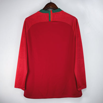 Maillot-Portugal-Manches-Longues-Retro-Vintage-2018-Domicile-Coupe-du-Monde-Homme-2