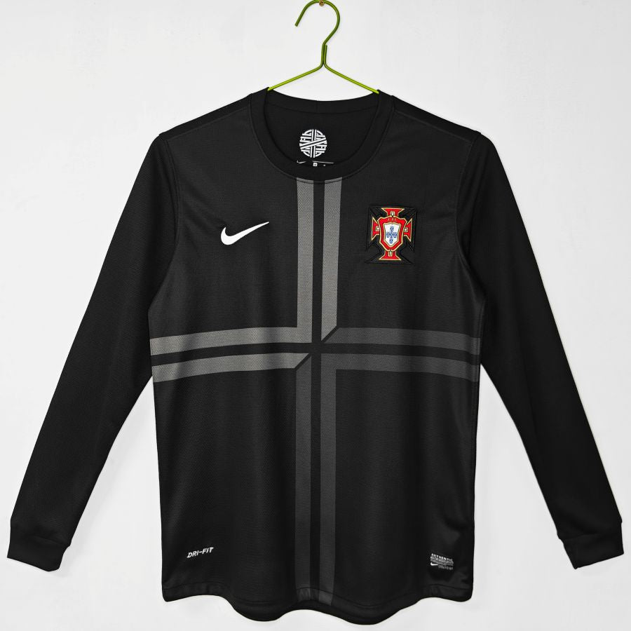 Maillot-Portugal-Manches-Longues-Third-Noir-2012-2013-Retro-Vintage-Homme-1