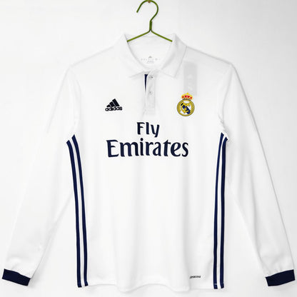 Maillot-Real-Madrid-Manches-Longues-Domicile-2016-2017-Retro-Vintage-Homme-1