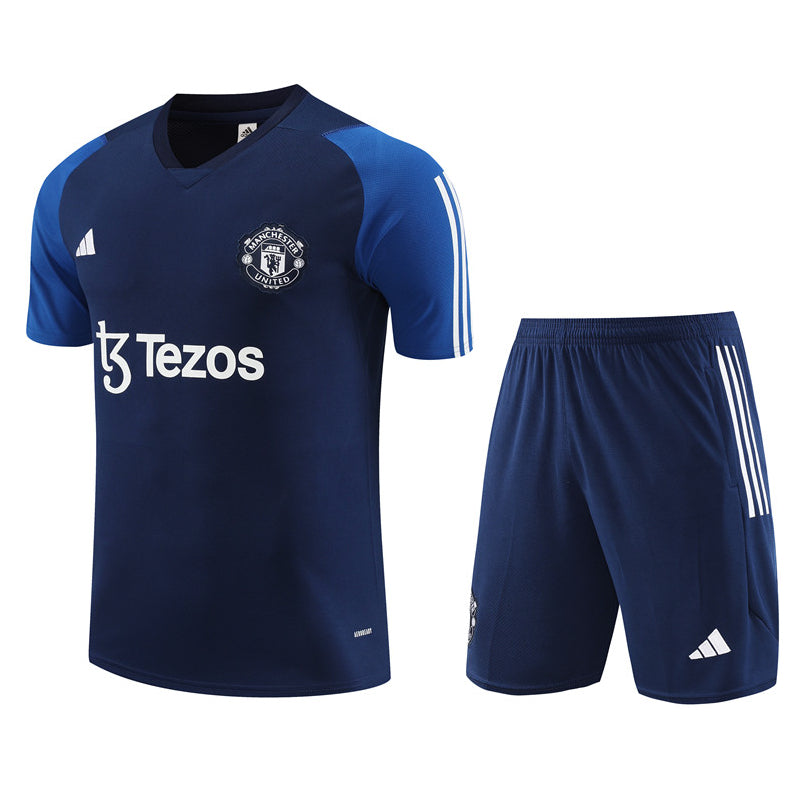 Maillot-Short-Entrainement-Manchester-United-Bleu-Homme-2023-2024