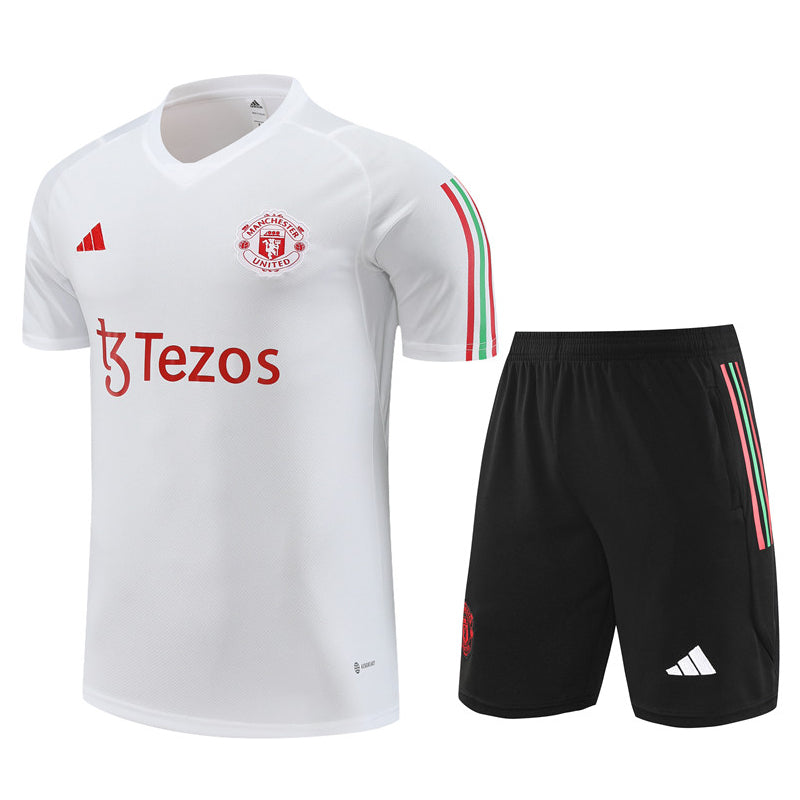Maillot-Training-Manchester-United-Blanc-Homme-2023-2024