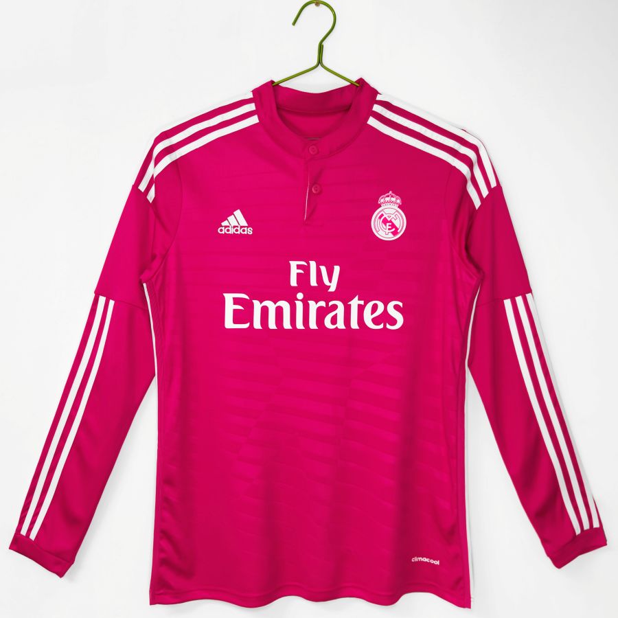 Maillsot-Real-Madrid-Manches-Longues-Exterieur-Rose-2014-2015-Retro-Vintage-Homme-1