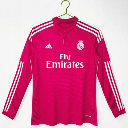 Maillsot-Real-Madrid-Manches-Longues-Exterieur-Rose-2014-2015-Retro-Vintage-Homme-1
