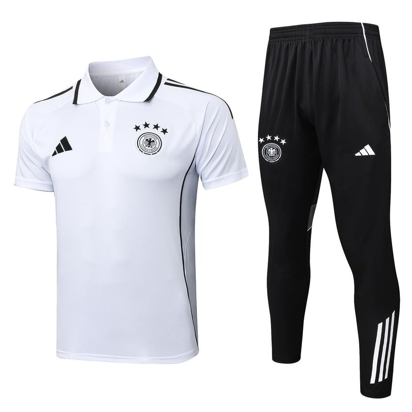 Survetement-Allemagne-Polo-2025-2026-Blanc-Noir-1