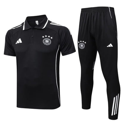 Survetement-Allemagne-Polo-2025-2026-Noir-Blanc-1
