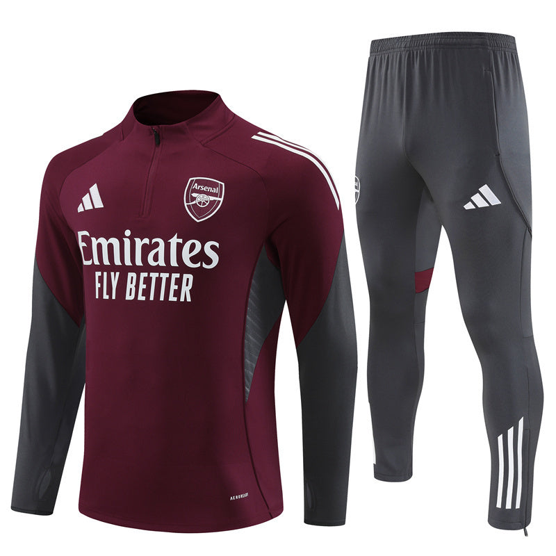 Survetement-Arsenal-Training-2025-2026-Rouge-Gris-1