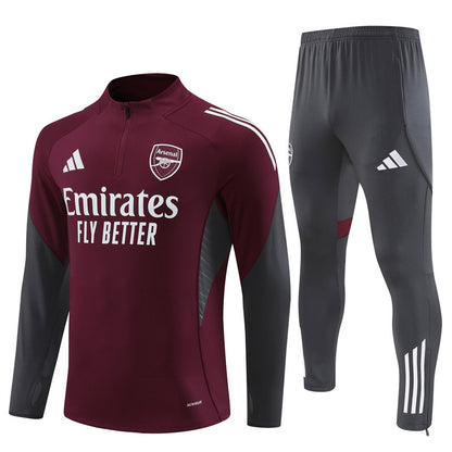 Survetement-Arsenal-Training-2025-2026-Rouge-Gris-1