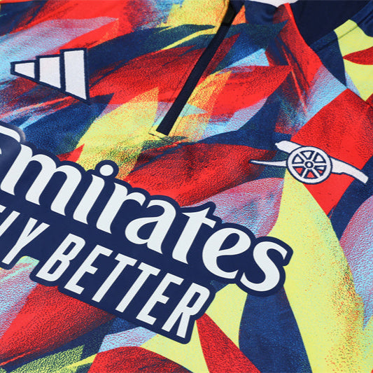 Survetement Arsenal Training Homme/Enfant 2025 2026 Rouge Motif | Foot Sport