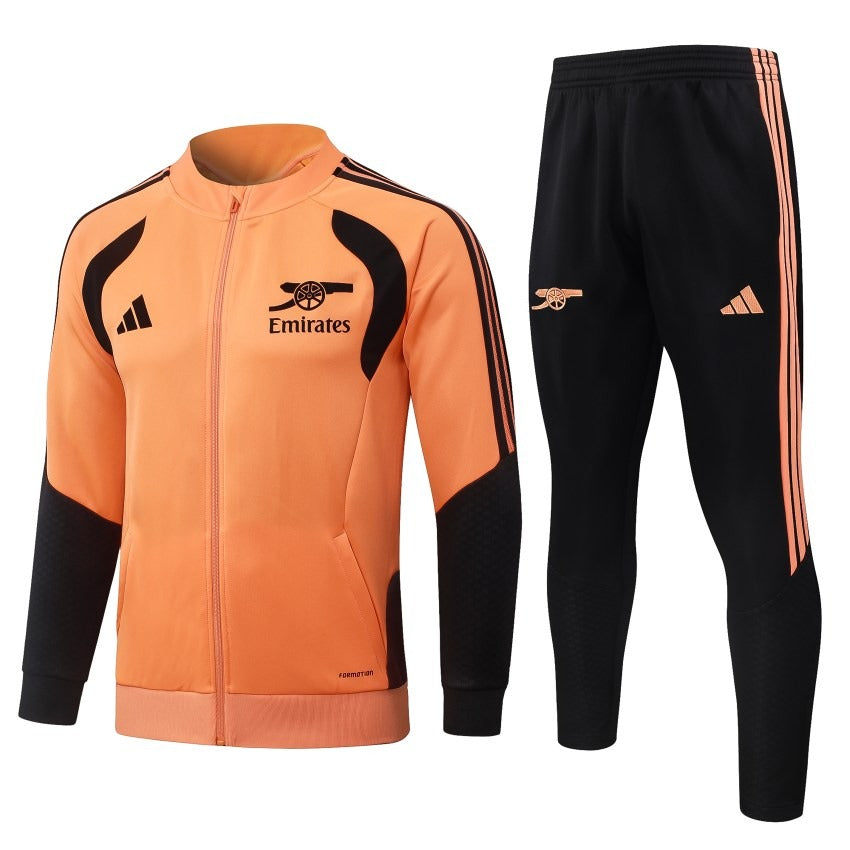 Survetement-Arsenal-Veste-2026-2027-Orange-Noir-1