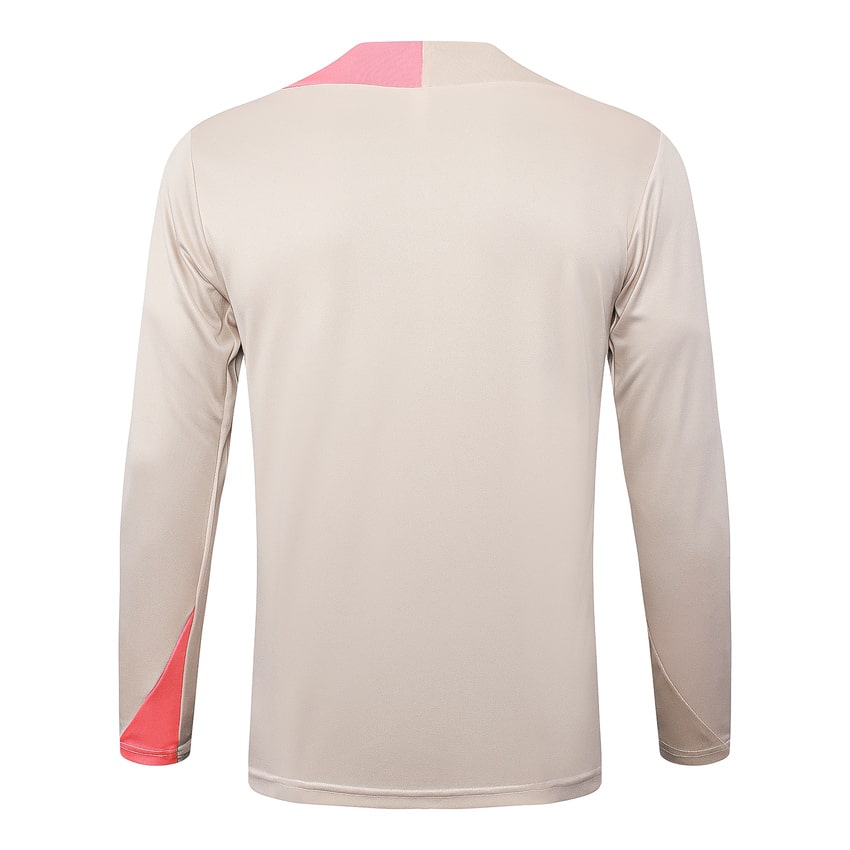 Survetement Barcelone Training Homme 2025 2026 Beige Rose | Foot Sport
