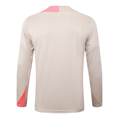 Survetement Barcelone Training Homme/Enfant 2025 2026 Beige Rose | Foot Sport