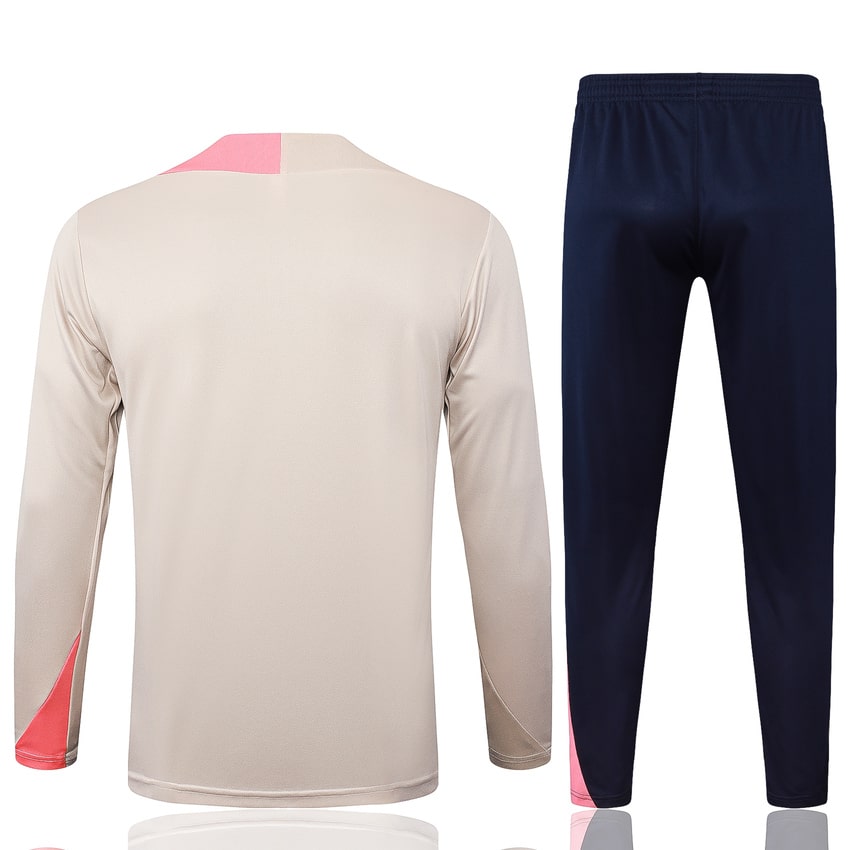 Survetement Barcelone Training Homme 2025 2026 Beige Rose | Foot Sport