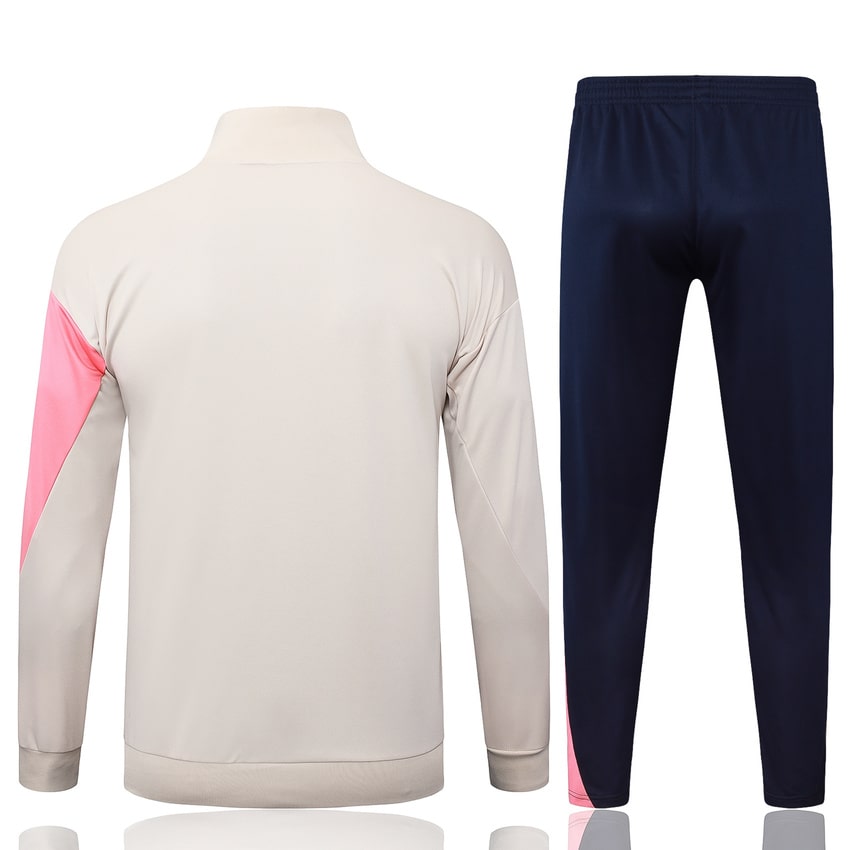 Survetement Barcelone Veste Homme 2025 2026 Beige Rose | Foot Sport