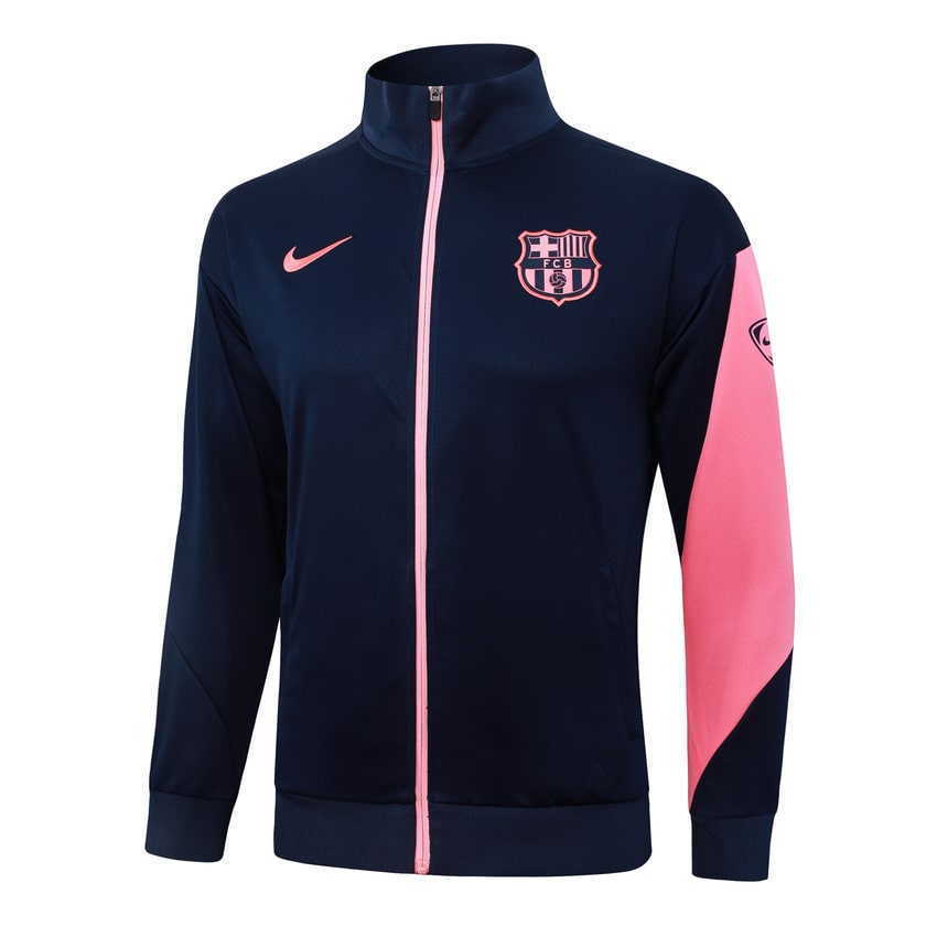 Survetement Barcelone Veste Homme 2025 2026 Bleu Rose | Foot Sport