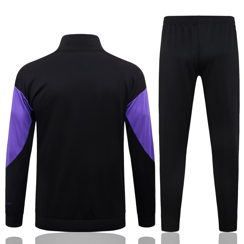 Survetement Barcelone Veste Homme 2025 2026 Noir Violet | Foot Sport