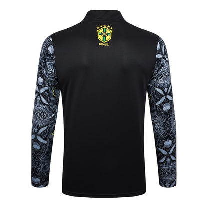 Survetement-Bresil-Training-2024-2025-Gris-Motif-3