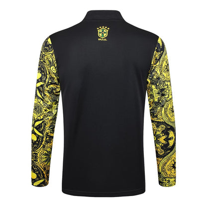 Survetement-Bresil-Training-2024-2025-Jaune-Motif-3