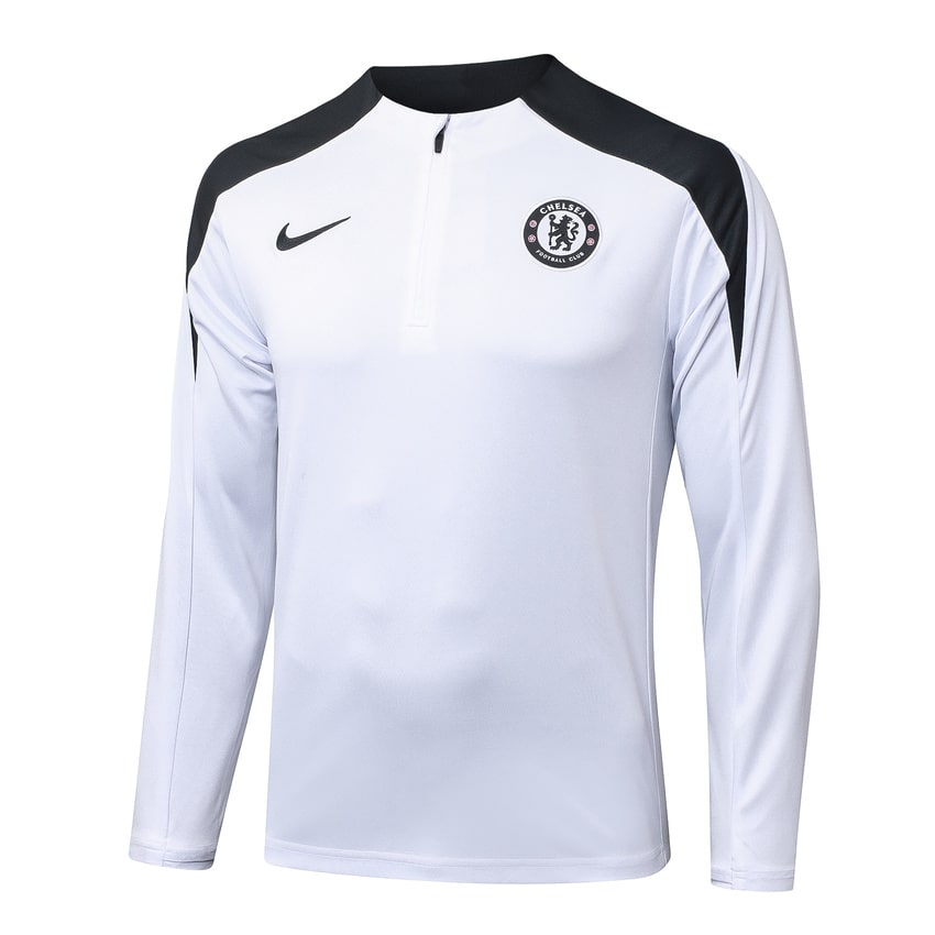 Survetement Chelsea Training Homme 2025 2026 Blanc Noir | Foot Sport