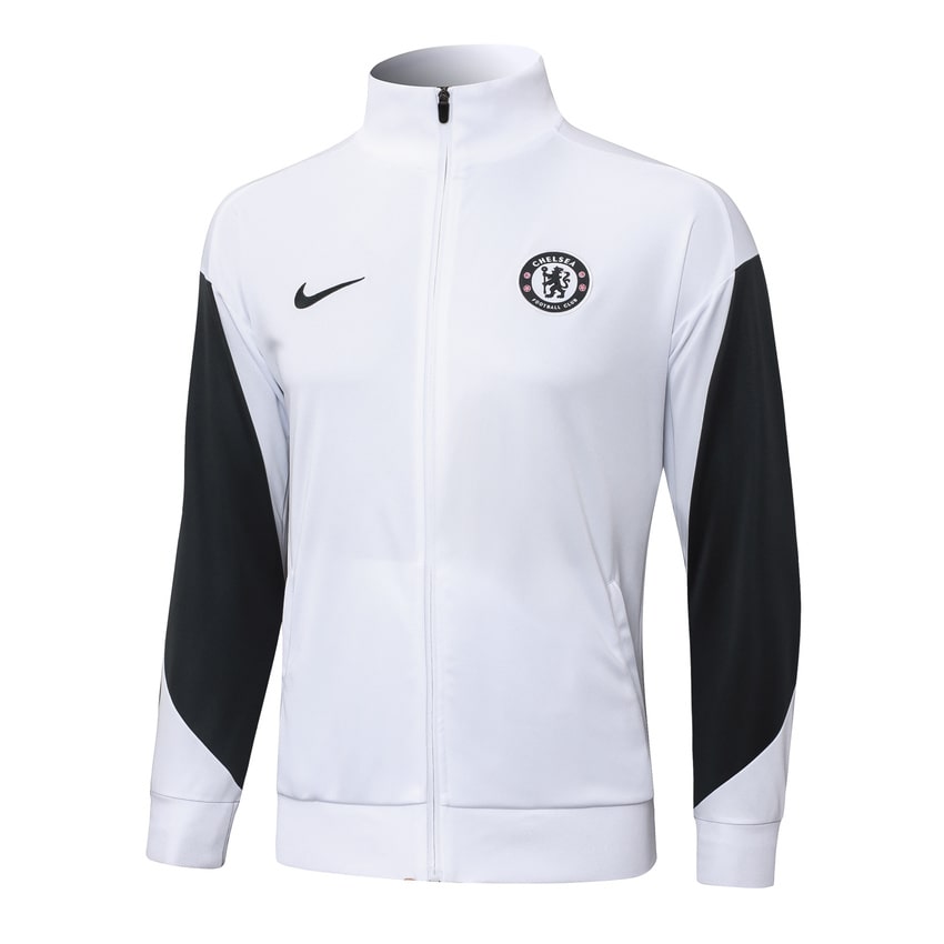 Survetement Chelsea Veste Homme 2025 2026 Blanc Noir | Foot Sport