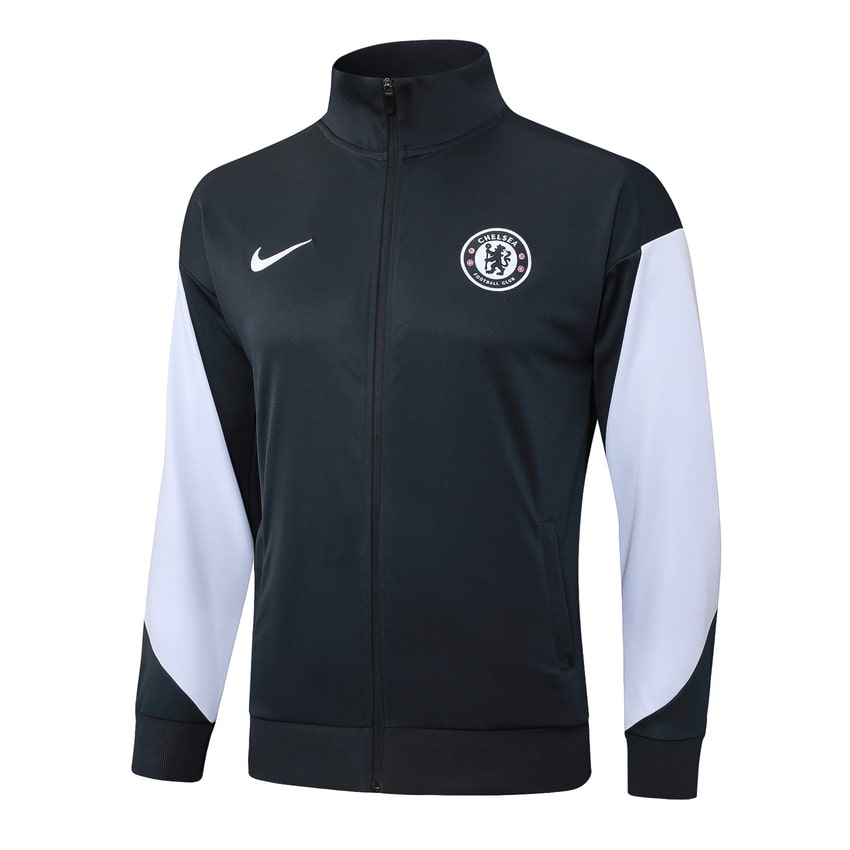 Survetement Chelsea Veste Homme 2025 2026 Noir Blanc | Foot Sport