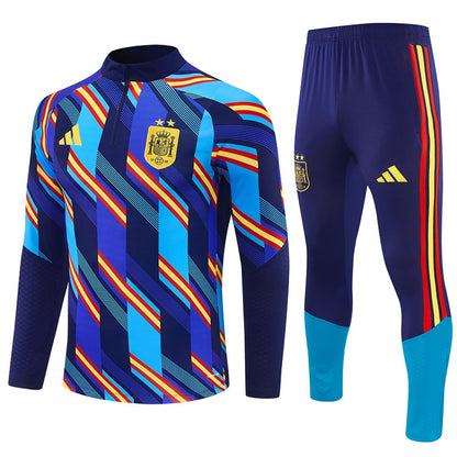 Survetement-Espagne-2-Étoiles-Training-Homme-Enfant-2026-2027-Bleu-Royal-Camouflage-1