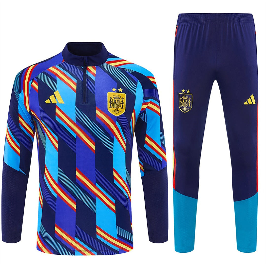 Survetement-Espagne-2-Étoiles-Training-Homme-Enfant-2026-2027-Bleu-Royal-Camouflage-3