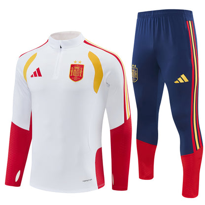 Survetement-Espagne-Training-Homme-Enfant-2026-2027-2-Etoiles-Blanc-3
