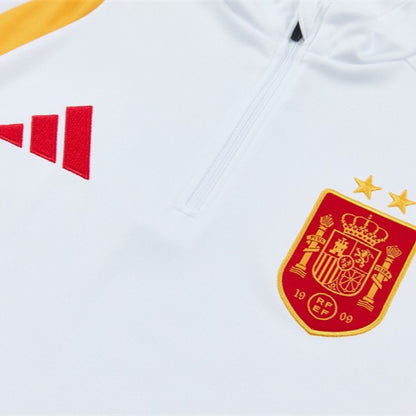 Survetement-Espagne-Training-Homme-Enfant-2026-2027-2-Etoiles-Blanc-4