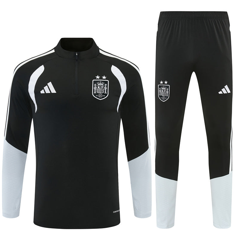 Survetement-Espagne-Training-Homme-Enfant-2026-2027-2-Etoiles-Noir-1