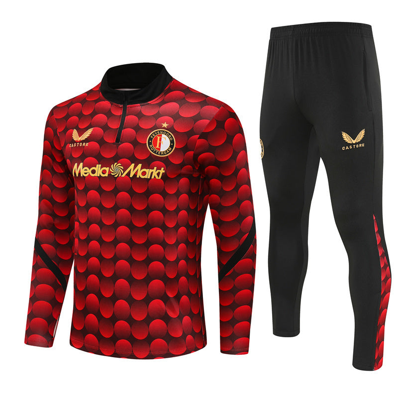 Survetement Feyenoord Training Homme/Enfant 2025 2026 Noir Rouge Camouflage | Foot Sport