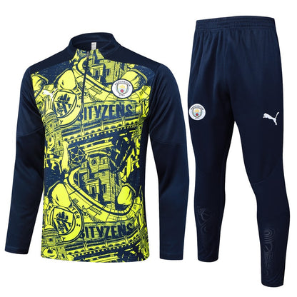 Survetement-Manchester-City-Training-2024-2025-Jaune-Noir