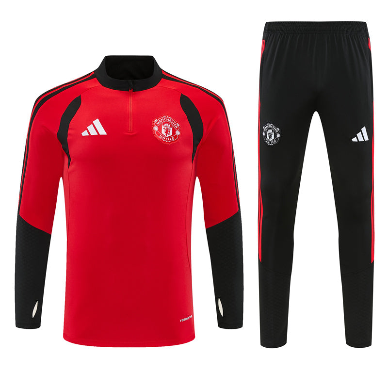 Survetement-Manchester-United-Training-Homme-Enfant-2026-2027-Col-Noir-Rouge-1