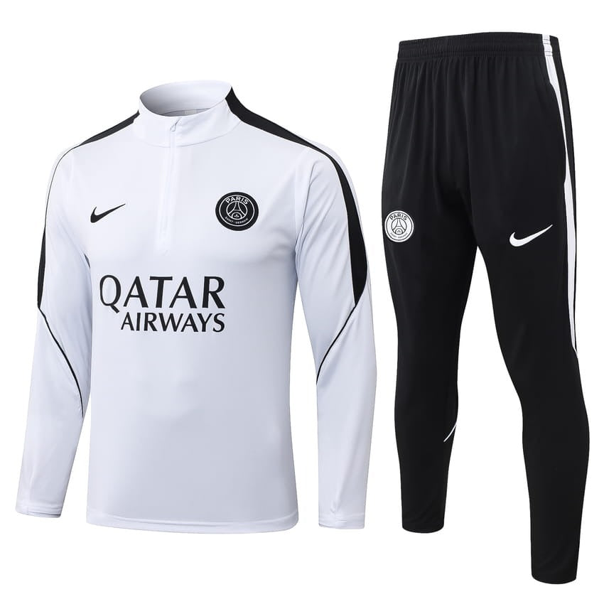 Survetement-PSG-Training-Homme-Enfant-2026-2027-Blanc-Noir-1