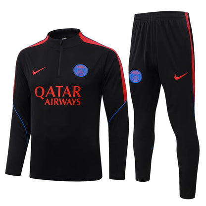 Survetement-PSG-Training-Homme-Enfant-2026-2027-Noir-Rouge-1