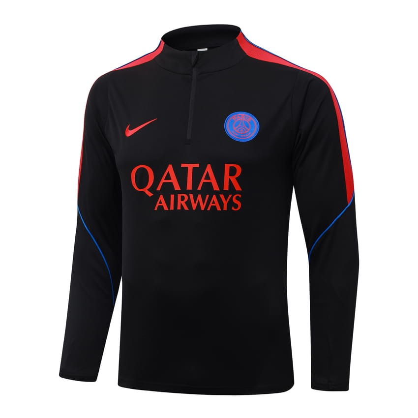 Survetement-PSG-Training-Homme-Enfant-2026-2027-Noir-Rouge-3