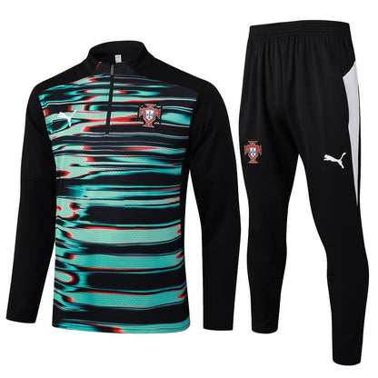 Survetement-Portugal-Training-2024-2025-Vert-Noir
