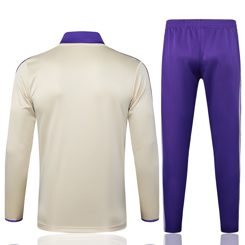 Chándal de entrenamiento del Real Madrid para hombre/niño 2025-2026, beige y morado | Fútbol