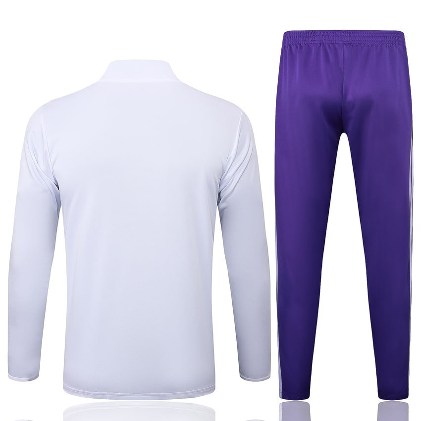Conjunto de entrenamiento del Real Madrid para hombre/niño 2025-2026, blanco y morado | Fútbol
