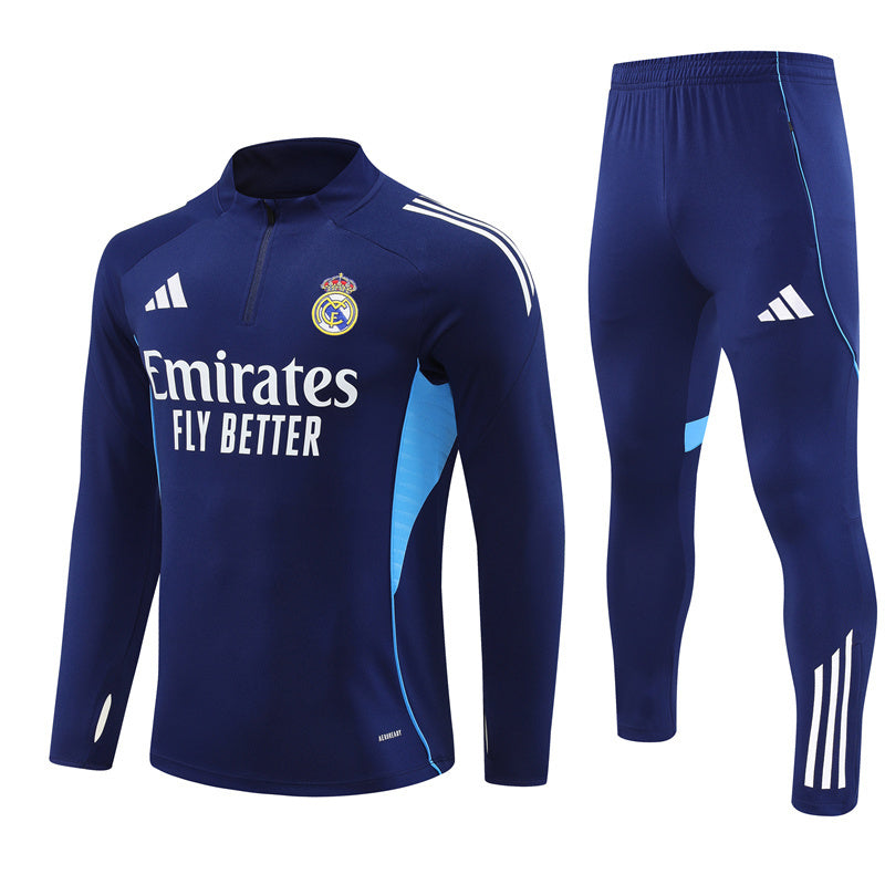 Survetement Real Madrid Training Homme/Enfant 2025 2026 Bleu Foncé | Foot Sport