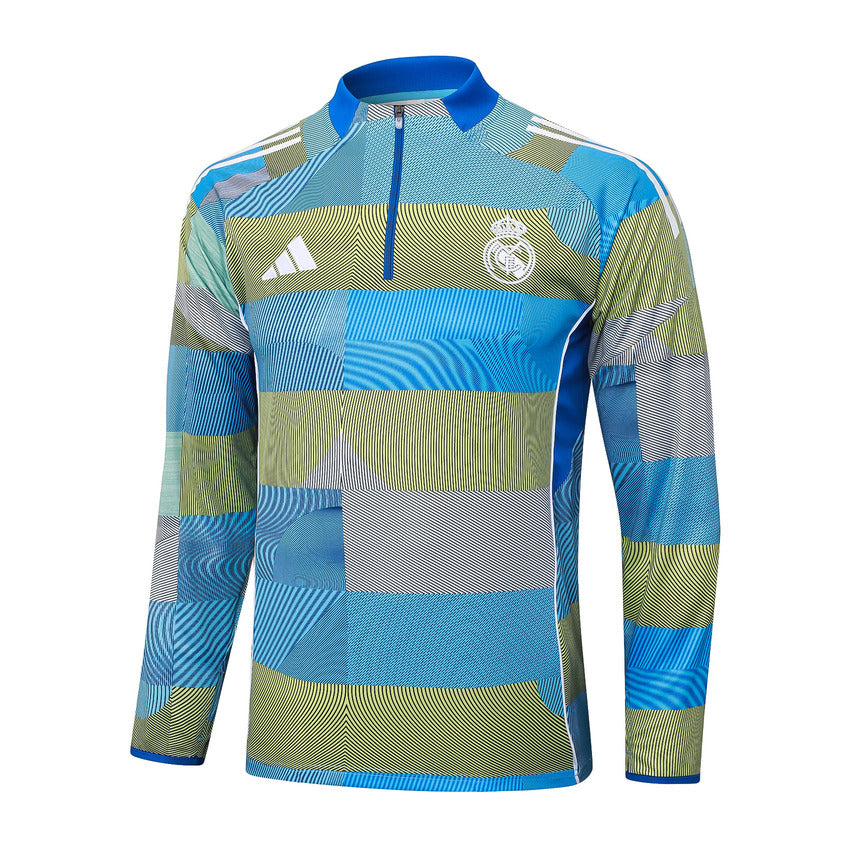 Conjunto de entrenamiento del Real Madrid para hombre/niño 2025-2026, azul y verde | Fútbol