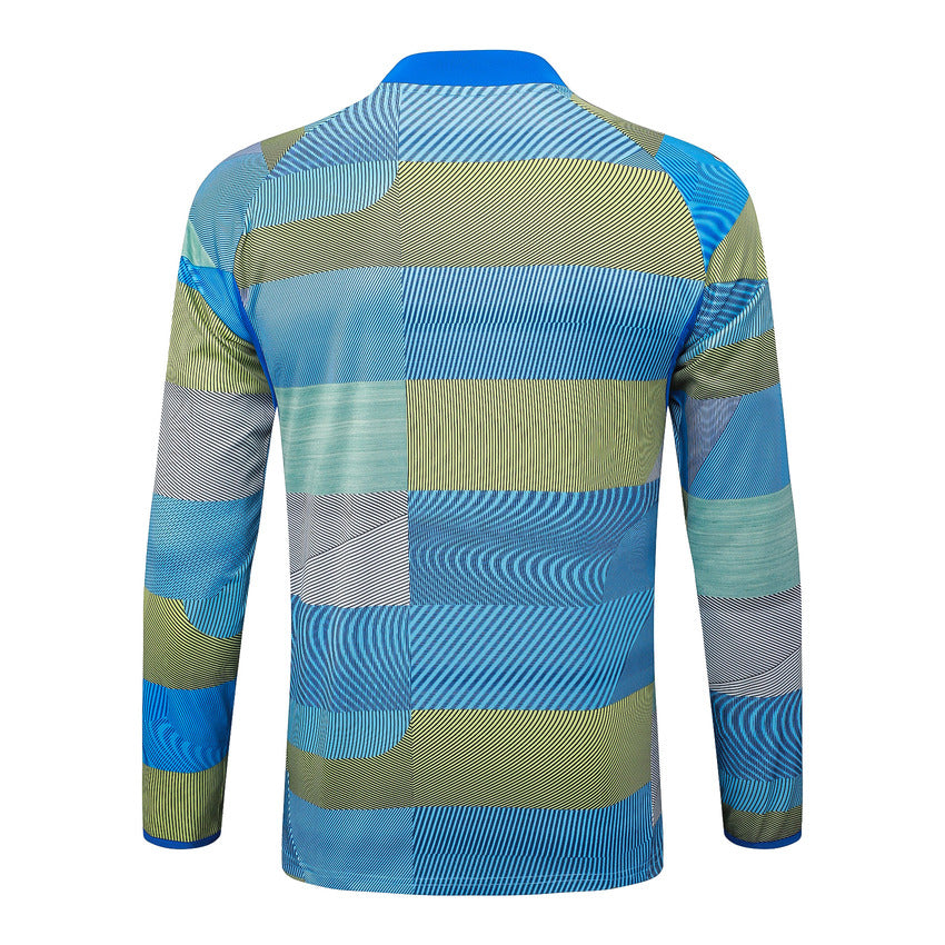 Conjunto de entrenamiento del Real Madrid para hombre/niño 2025-2026, azul y verde | Fútbol