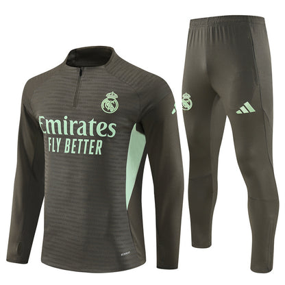 Survetement Real Madrid Training Homme/Enfant 2025 2026 Kaki Vert Clair | Foot Sport