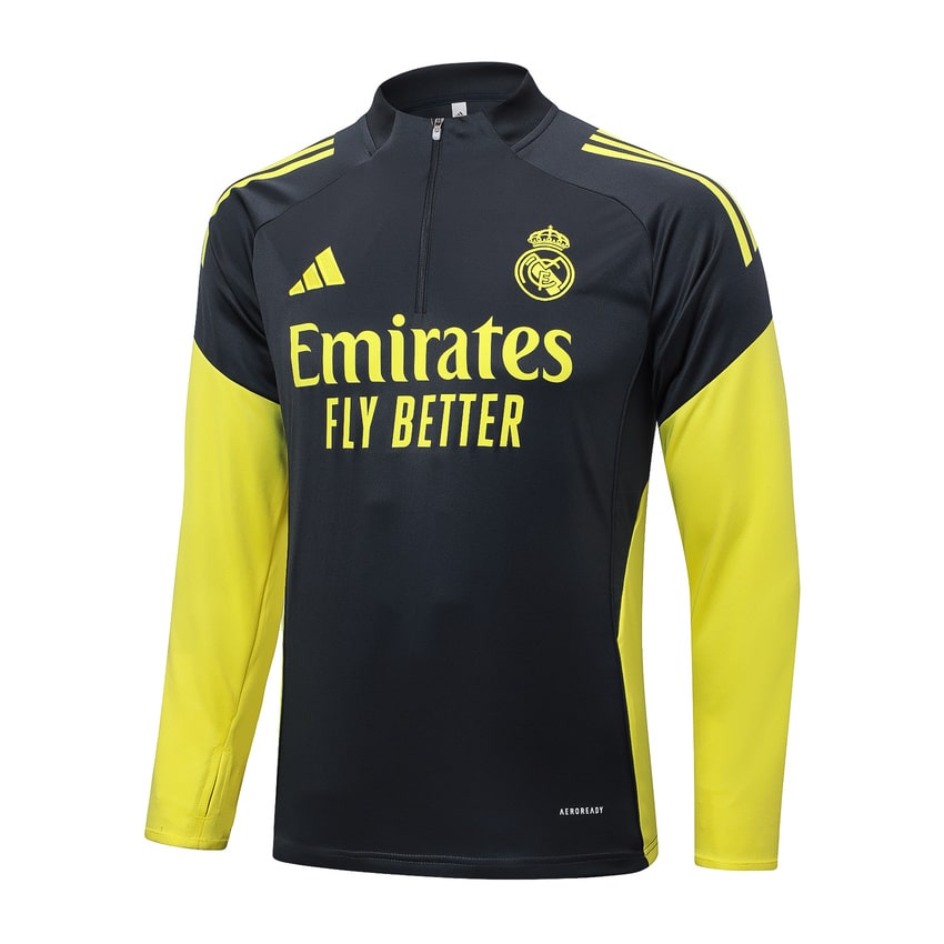 Conjunto de entrenamiento del Real Madrid para hombre/niño 2025-2026, negro oscuro | Fútbol