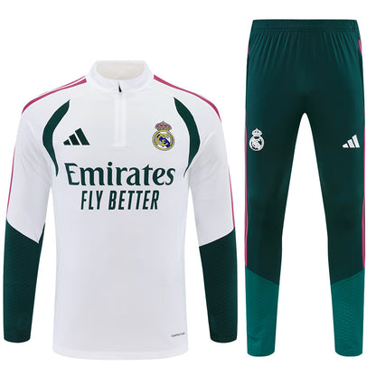 Survetement-Real-Madrid-Training-Homme-Enfant-2026-2027-Blanc-Vert-3