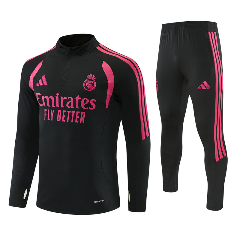 Survetement-Real-Madrid-Training-Homme-Enfant-2026-2027-Noir-Fucshia-1
